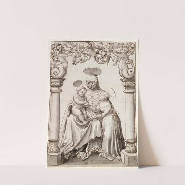 Scheibenriss mit der Hl. Anna Selbdritt (1520) by Antoni Glaser