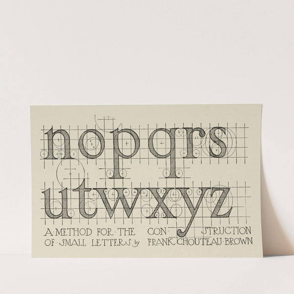 Scheme for the construction of Roman Small Letters 2 by Frank Chouteau Brown