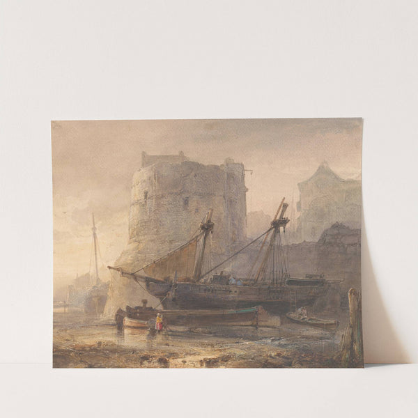 Schepen bij laag water in een Franse haven by Wijnand Nuijen