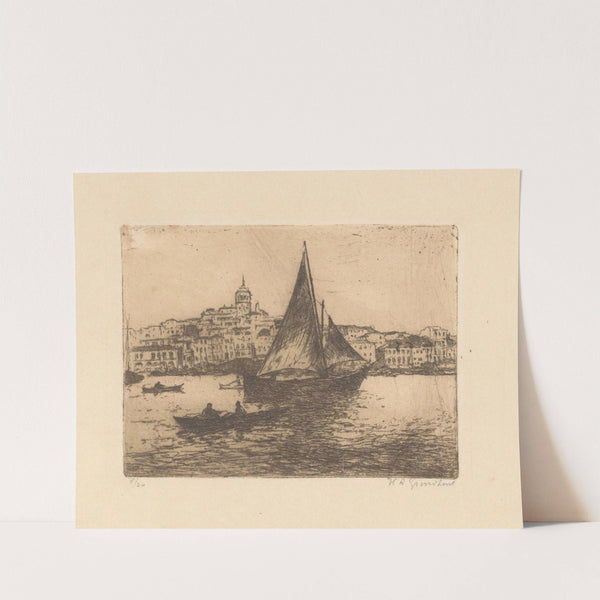 Schepen op het water in Constantinopel (1888-1934) by Willem Adrianus Grondhout