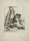 Scherzi di Fantasia; Magician Pointing Out a Burning Head to Two Youths (1750–60)