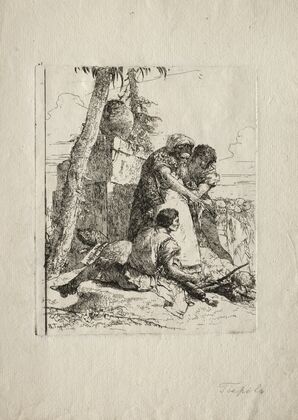 Scherzi di Fantasia; Magician Pointing Out a Burning Head to Two Youths (1750–60)