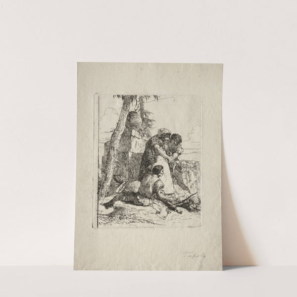 Scherzi di Fantasia; Magician Pointing Out a Burning Head to Two Youths (1750–60) by Giovanni Battista Tiepolo