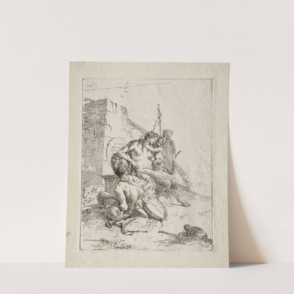 Scherzi di Fantasia; Satyr Family with the Obelisk (1750–60) by Giovanni Battista Tiepolo