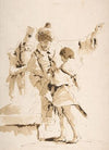 Scherzo di Fantasia; Two Standing Orientals and a Standing Youth with a Sword