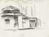 Schetsblad met huis