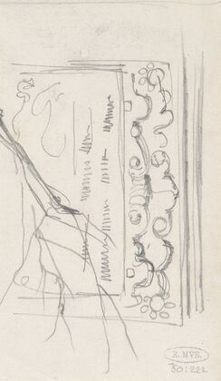 Schetsblad met ornamentstudies