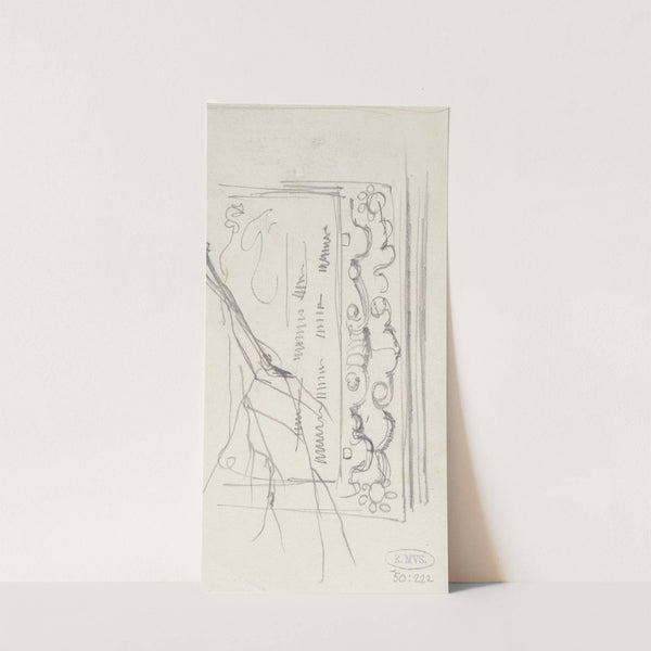 Schetsblad met ornamentstudies by August Allebé