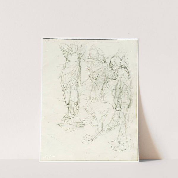 Schetsboekkatern met verschillende compositiestudies by Johannes Josephus Aarts