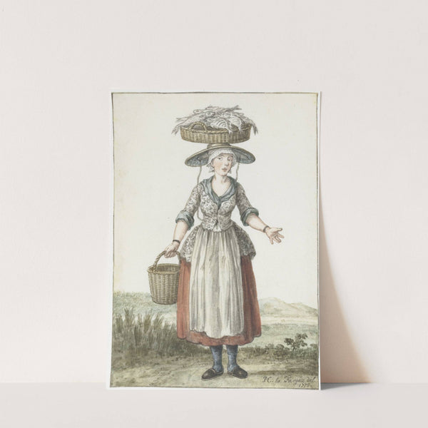 Scheveningse visloopster by Paulus Constantijn la Fargue