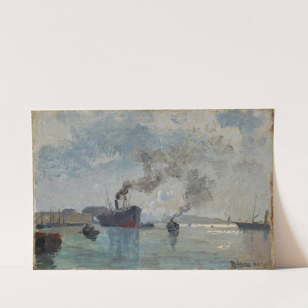 Schiffe im Hafen by Rudolf Ribarz