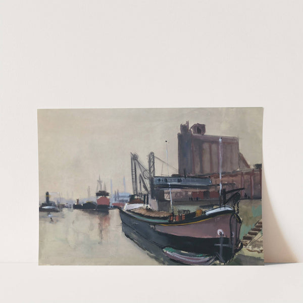 Schiffe im Hamburger Hafen by Otto Geigenberger