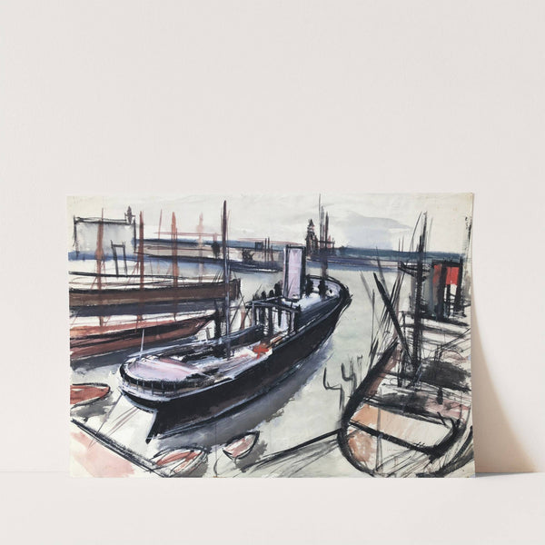 Schiffe in Anzio by Otto Geigenberger