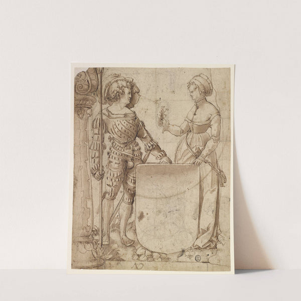 Schildbegleiterpaar mit leerem Wappenschild (1520) by Niklaus Manuel