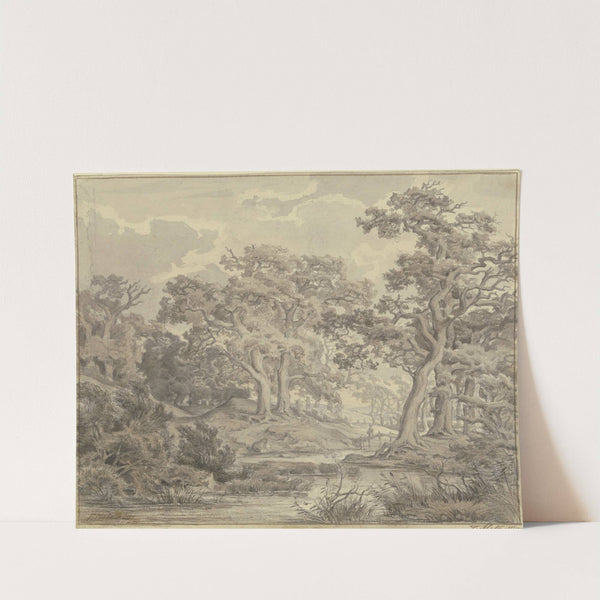 Schilfweiher zwischen Eichen by Friedrich Metz