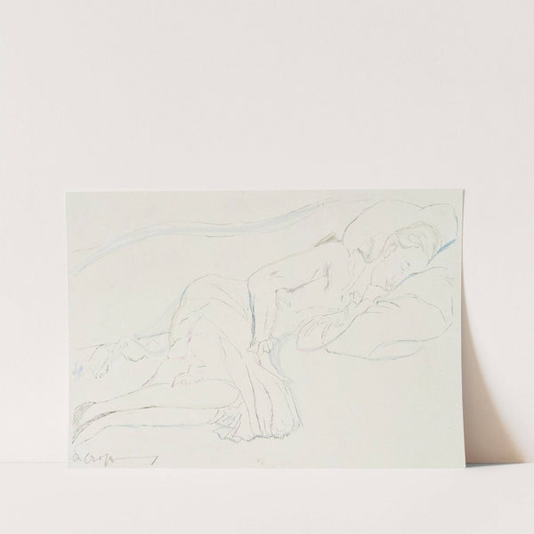 Schlafende Frau auf Sofa liegend (1918-1921) by Rudolf Grossmann