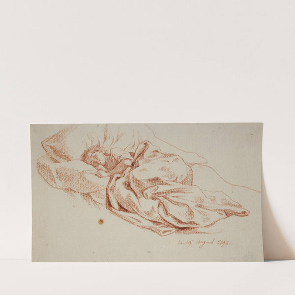 Schlafendes junges Mädchen im Bett (1792) by Daniel Nikolaus Chodowiecki
