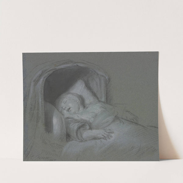 Schlafendes Kind in der Wiege (1737) by Cornelis Troost