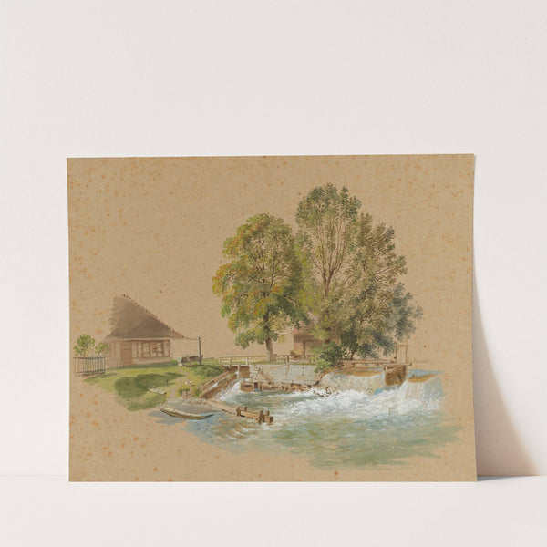 Schleuse beim Schwellenmätteli in Bern (1915-1945) by Franz Niklaus König