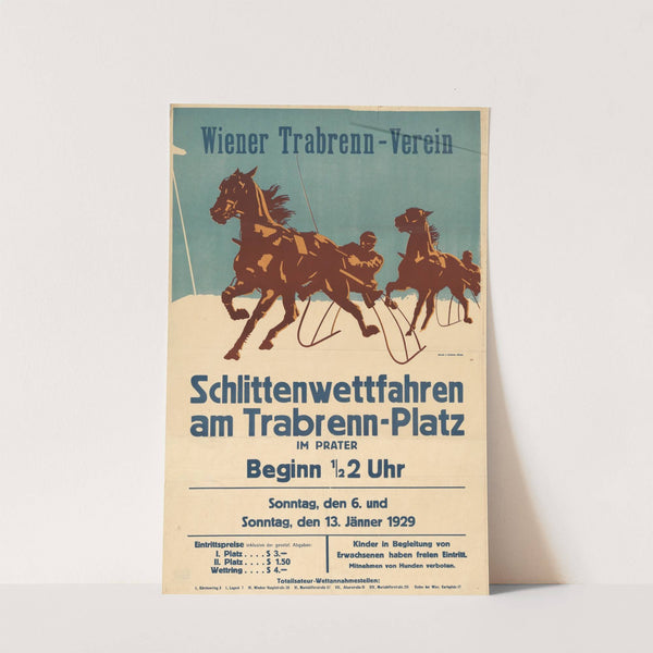 Schlittenwettfahren am Trabrenn-Platz im Prater, 6. und 13. Jänner 1929 (1929) by J. Weiner