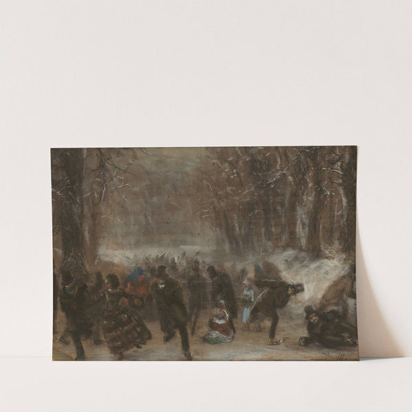 Schlittschuhläufer (Circa 1855-56) by Adolph von Menzel