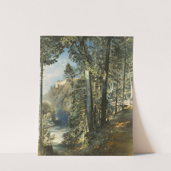 Schloss Grätz Bei Troppau (Hradec Castle, Moravia) by Rudolf von Alt