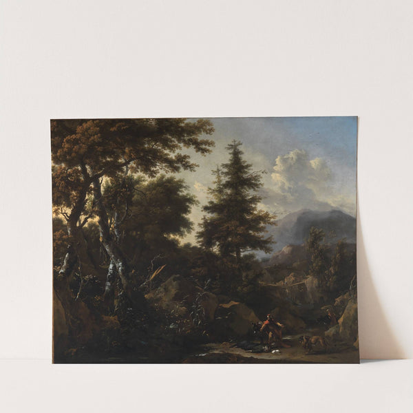 Schlucht im Bergwald mit alttestamentlicher Staffage by Nicolaes Pietersz. Berchem