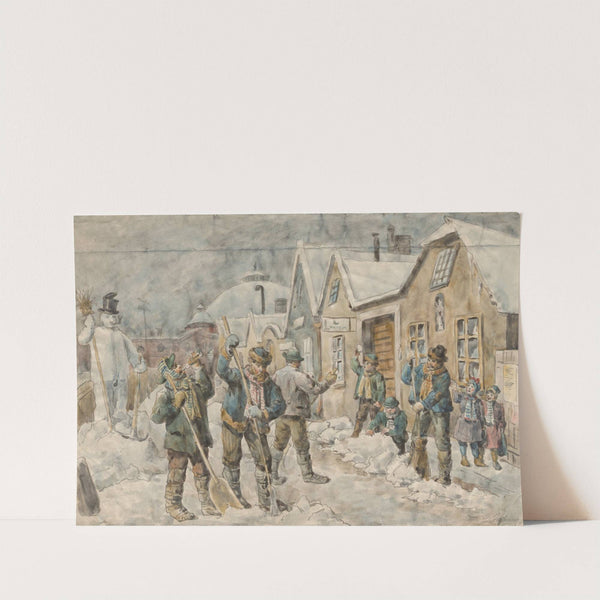 Schneearbeiter (1880) by Gustav Zafaurek