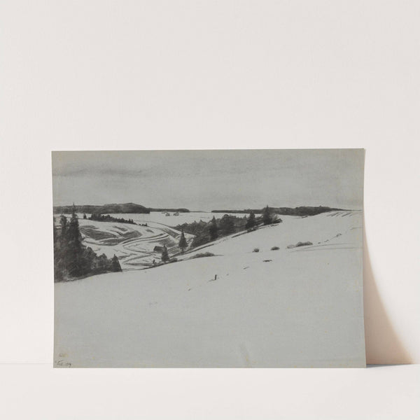 Schneelandschaft bei Königsfeld by Gustav Kampmann