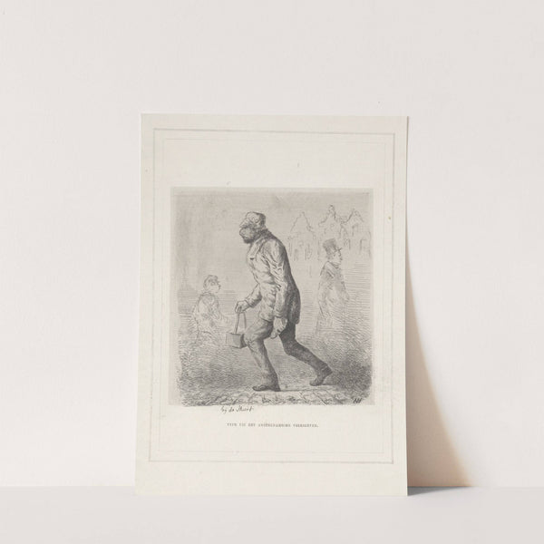 Schoenpoetser, lopend naar links bij de Munt (1832 - 1879) by Alexander Ver Huell