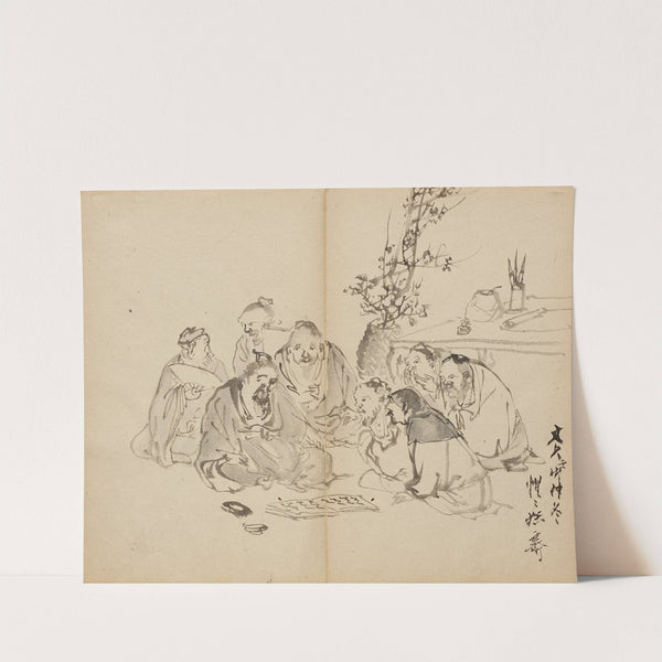 Scholars’ Gathering (1800s) by Kawanabe Kyōsai