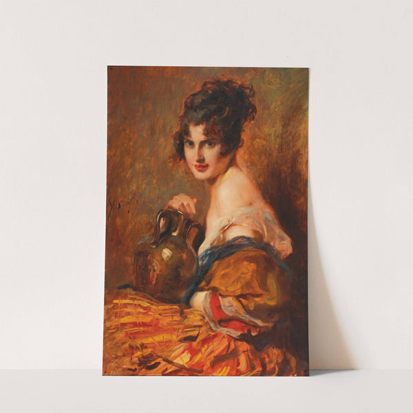 Schöne mit Weinkaraffe by Leopold Schmutzler