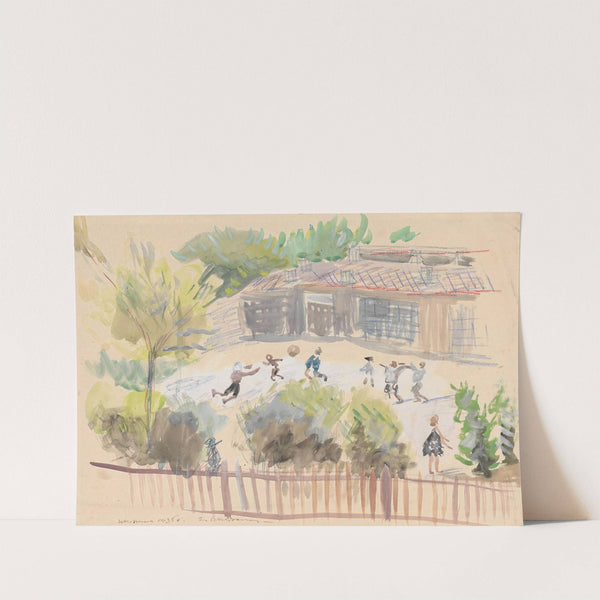 School backyard by Zygmunt Waliszewski