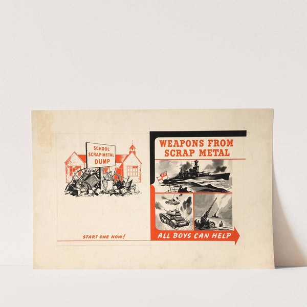 School scrap metal dump - start one now! Weapons from scrap metal - all boys can help by Anonymous