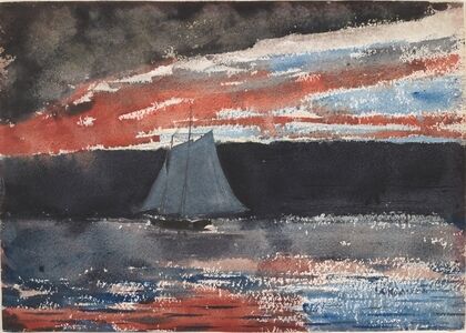 Schooner at Sunset