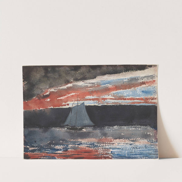 Schooner at Sunset by Winslow Homer