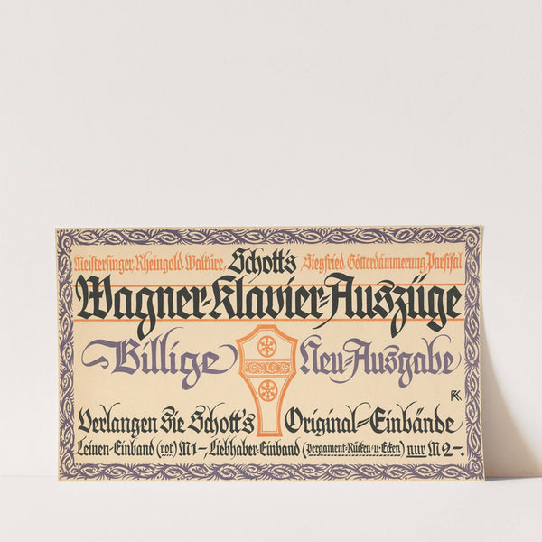Schotts Wagner Klavier-Auszüge (ca. 1907) by Rudolf Koch
