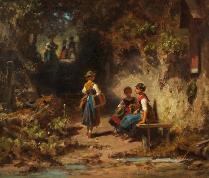 Schulmädchen im Walde (1874)