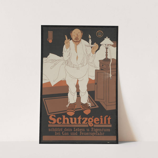 Schutzgeist bei Gas und Feuergefahr (1900) by Julius Klinger