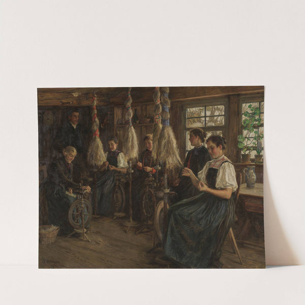 Schwarzwälder Spinnstube by Wilhelm Gustav Friedrich Hasemann