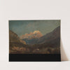 Schweizer Gebirgslandschaft mit Kapelle und fernem Schneegipfel by Johann Wilhelm Schirmer