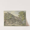 Schweizerhaus, am Brunnen Bauer mit einem Schimmel, auf dem ein Knabe reitet by Sigmund Freudenberger