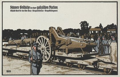 Schwere Geschütze in einer galizischen Station (1915) — size preview