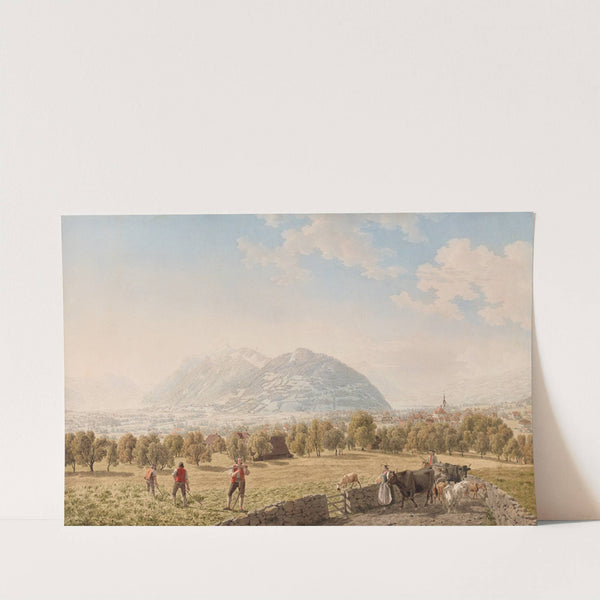 Schwyz, von Osten by Johann Jakob Biedermann
