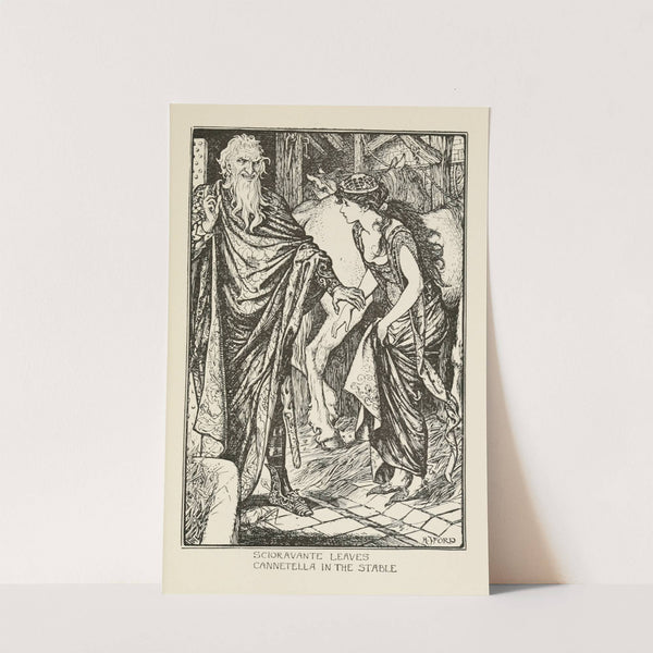 Scioravante leaves Cannetella in the Stable (1905) by Henry Justice Ford