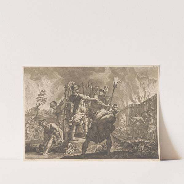 Scipione incendia i due Accampamenti Cartaginesi by Giulio Romano