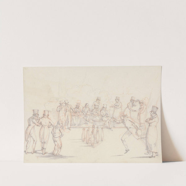 ‘Scraps’, No. 28: Skittle Alley With Players and Spectators (1823) by Henry Thomas Alken