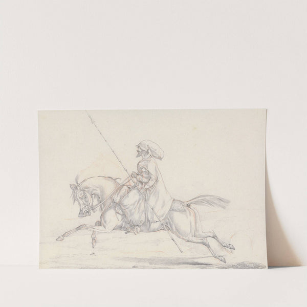 ‘Scraps’, no. 35: Mounted Mameluke with Bamboo Spear by Henry Thomas Alken