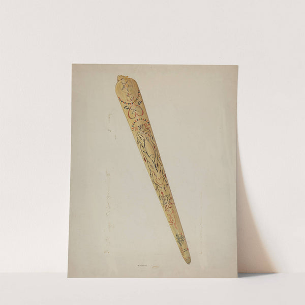 Scrimshaw - Swordfish Bill by Oscar Bluhme