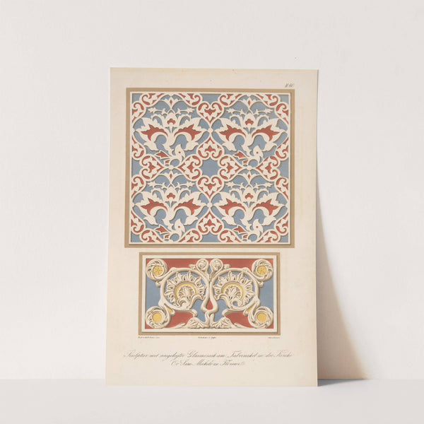 Sculptur mit eingelegter Glasmosaik am Tabernaked in der Kirche Or' San Michele zu Florenz by Friedrich Maximilian Hessemer